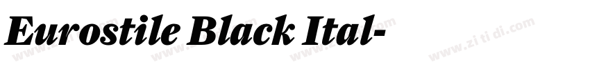 Eurostile Black Ital字体转换